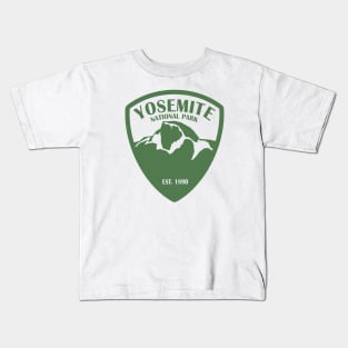 Yosemite Park Badge - green Kids T-Shirt